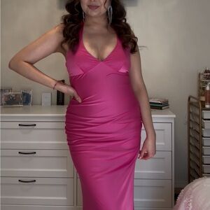 Macy's Pink Halter Dress